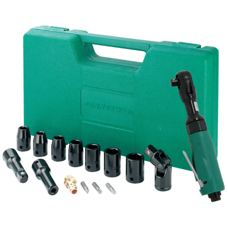Roquete pneumático de 3/8” com kit de chaves Roquete pneumático de 3/8” com kit de chaves