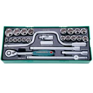 Tabuleiro chaves caixa sextavada 1/2" 26 peças