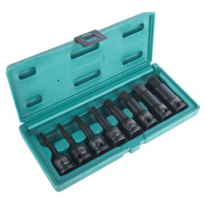 Jogo 8 chaves de impacto hexagonais de 1/2"