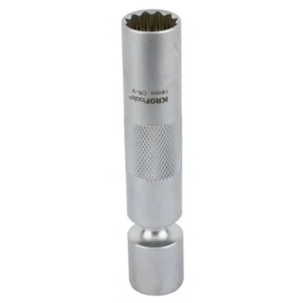 Chave de velas 14mm com cardan 97mm 3/8"