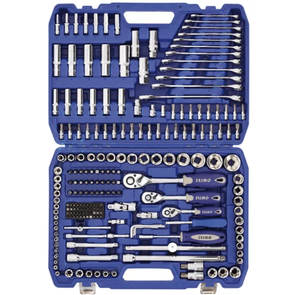 Jogo chaves caixa 1/4″, 3/8" e 1/2″ c/ 216 Peças