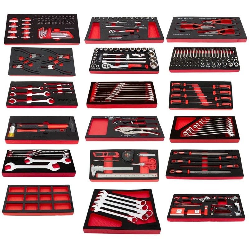Carro ferramenta com 7 gavetas e 257pcs Carro ferramenta com 7 gavetas e 257pcs